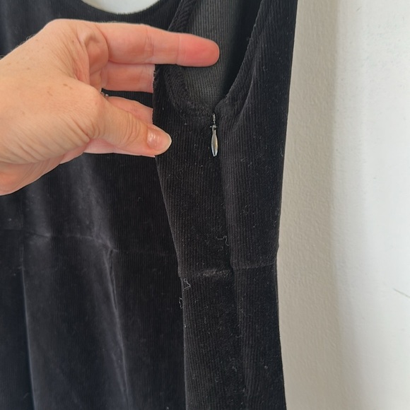 Free People Soft Black Scoop Neck ribbed Jumpsuit small - Picture 3 of 5